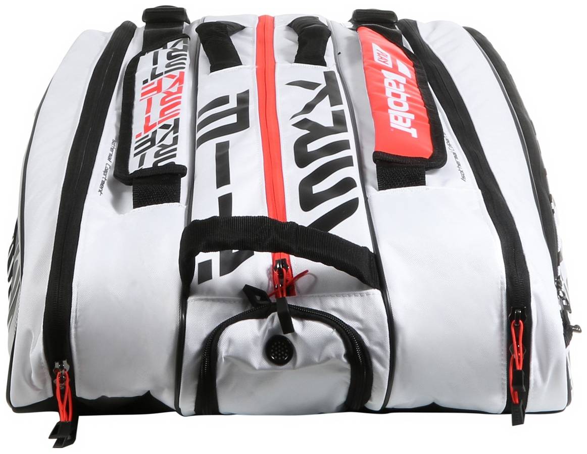 Чехол для ракеток Babolat Pure Strike, на 12 ракеток, Белый/Чёрный/Оранжевый