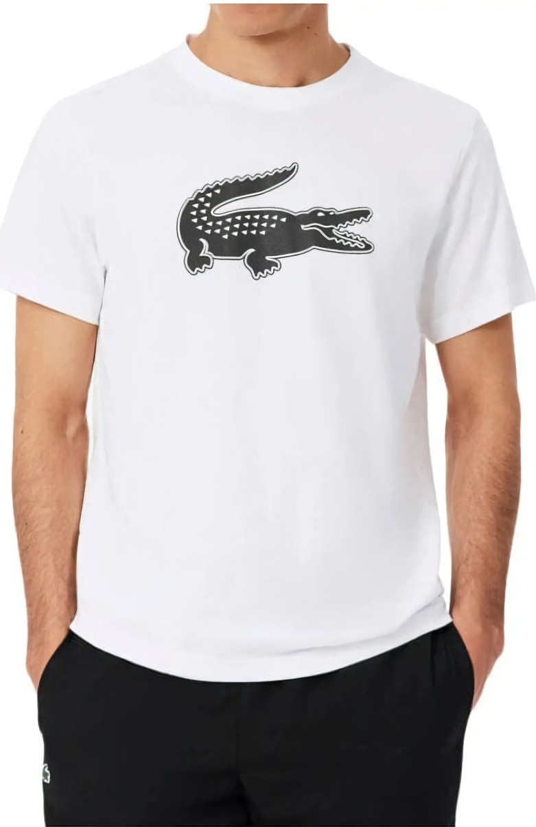 (EU) Футболка мужская Lacoste Core Performance, Белая, Чёрная (S)