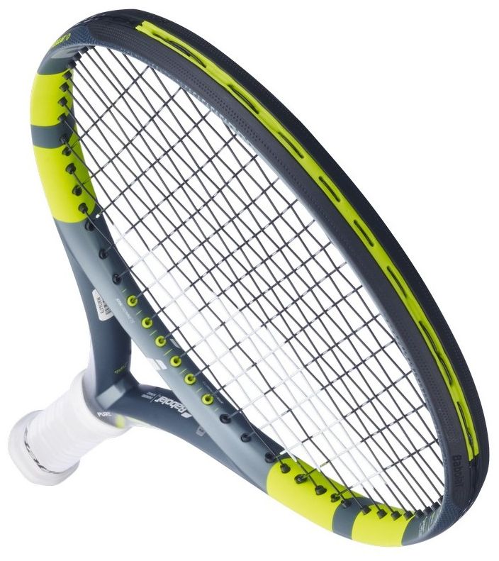 Ракетка для тенниса Babolat Pure Aero Junior 25, ручка 000, Серая/Жёлтая/Белая
