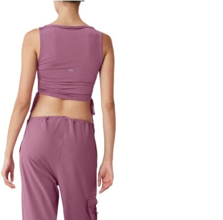 (CN) Топ женский Alo Yoga Tank Tops Crew Neck, Фиолетовый (S)