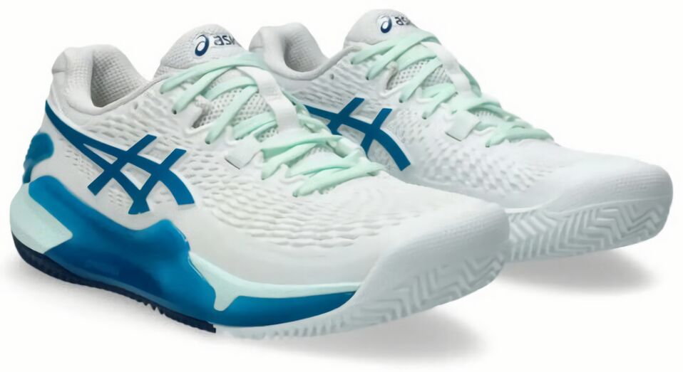 (EU) Кроссовки женские Asics Gel Resolution 9, 1042A224, Белый/Голубой (р. 40)