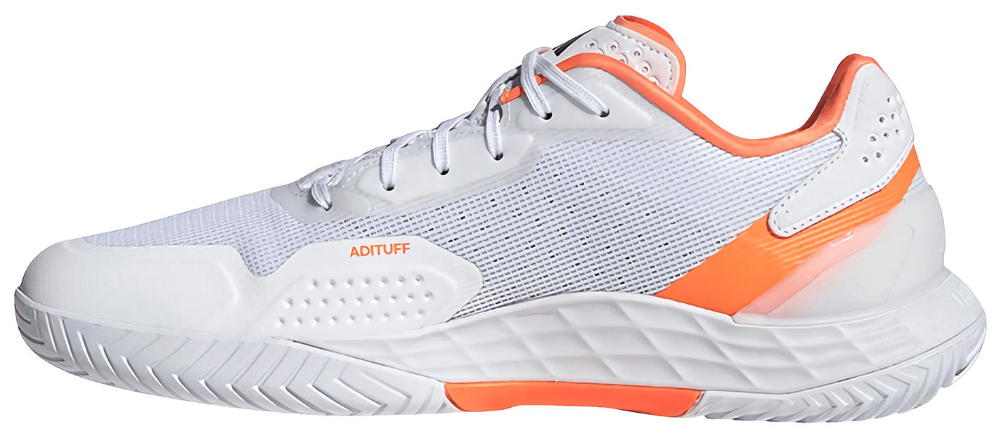 Кроссовки мужские Adidas Defiant Speed 2, Белые/Чёрные/Оранжевые (р. EUR 44.6)