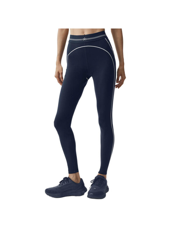 (CN) Леггинсы женские Alo Yoga Airbrush High-Waist Heart Throb Legging, Синие (S)