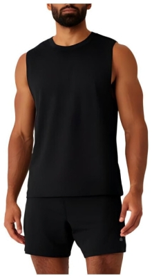(CN) Майка женская Alo Yoga Conquer Muscle Tank, Чёрная (M)
