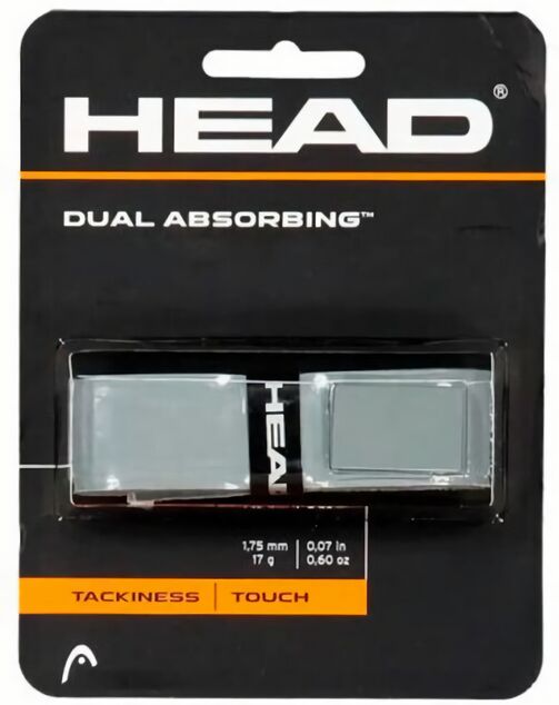 (EU) Грип для ракетки Head Dual Absorbing, Черный, Синий, Красный, Серый