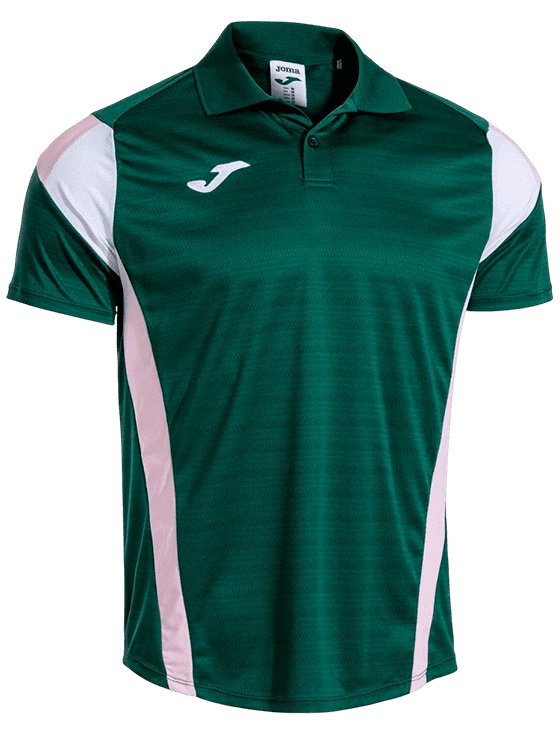 Поло мужское Joma Montreal Short Sleeve Polo M, Зеленое/Розовое (M)