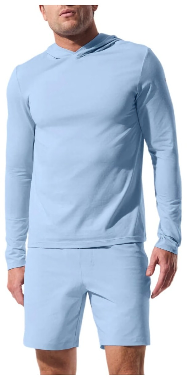 (CN) Лонгслив женский Alo Yoga Conquer Reform Long Sleeve With Hood с капюшоном, Синий (L)