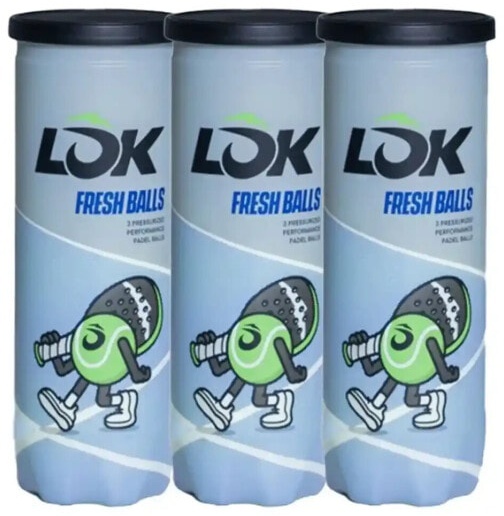 (EU) Мячи для падел тенниса Lok Fresh Balls BL1XA0U14, 3 банки (3 шт в банке)