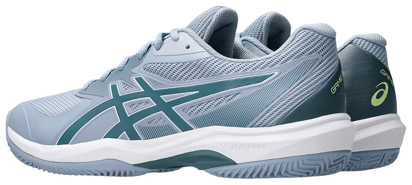 Кроссовки мужские Asics Game FF Clay, Серо-Голубые, для грунтового покрытия (р. EUR 42.5)