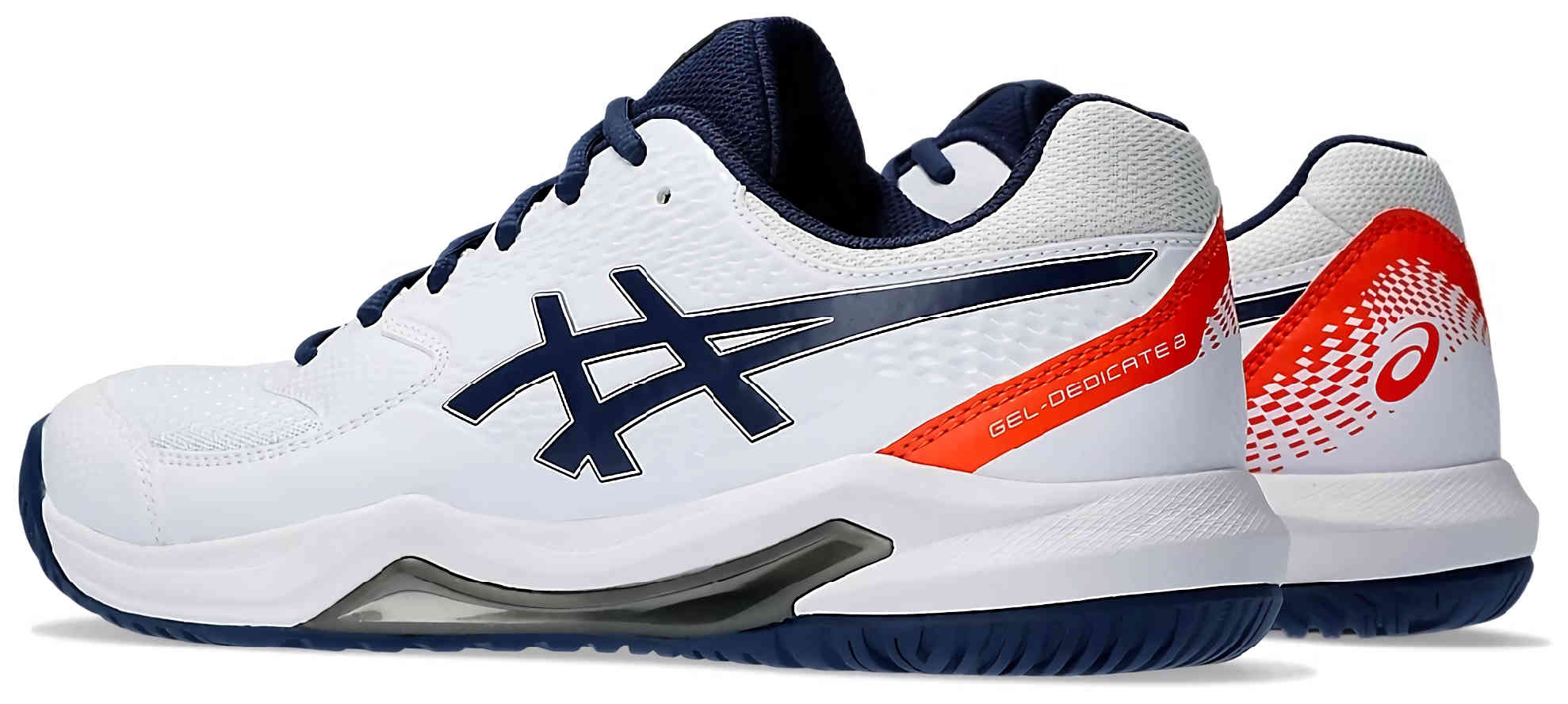 Кроссовки мужские теннисные Asics GEL-DEDICATE 8 , Белый/Темно-синий (р. 43,5)