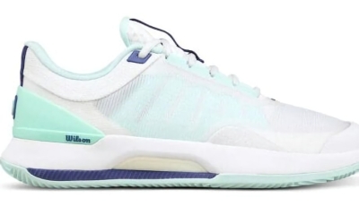 (EU) Кроссовки женские Wilson Intrigue Tour Clay White/ Blue Women, Белые (р. 40 2/3)
