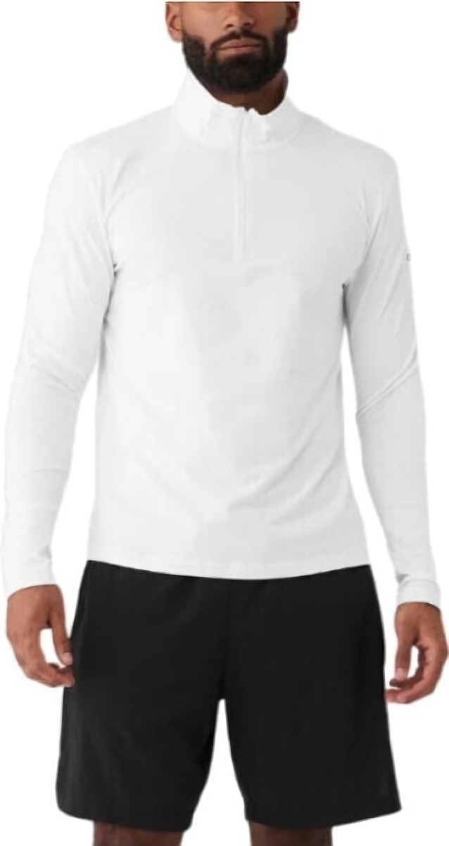 (CN) Лонгслив мужской Alo Yoga Conquer 1/4 Zip Reform, Белый
