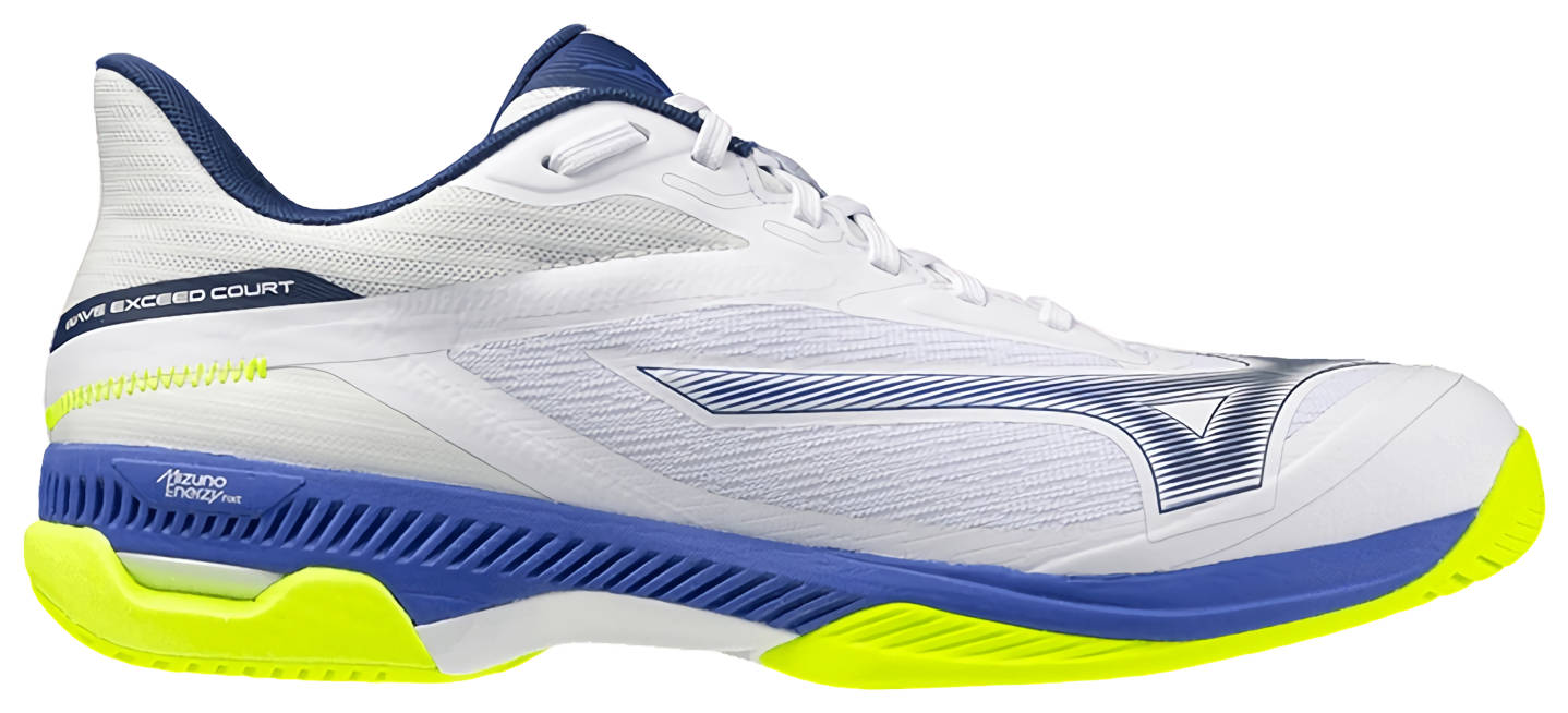 Кроссовки мужские Mizuno Wave Exceed Court, Белые/Синие, лёгкие, для активной игры (р. EUR 43)