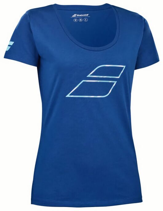 (EU) Футболка женская Babolat Exs Flag, Синяя (XS)