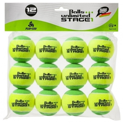 Мячи для тенниса Balls Unlimited Stage 1 Green (12 шт)