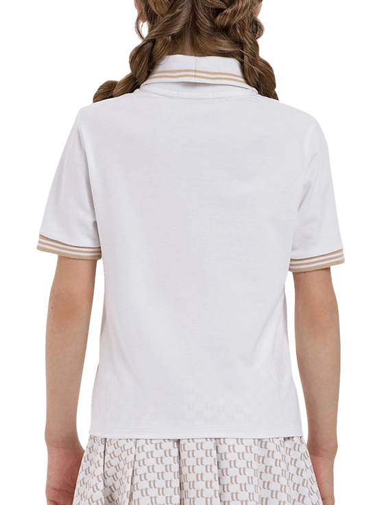 Поло для девочек Choupette Спортивное Dry Fit G, Белое (рост 152 см, 12 лет)