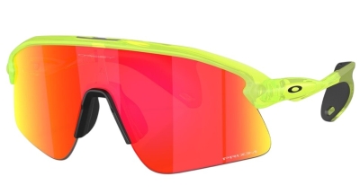 Очки солнцезащитные Oakley Stunt Devil Matte Uranium Frame Prizma Lens, Салатовый/Красные  Линзы