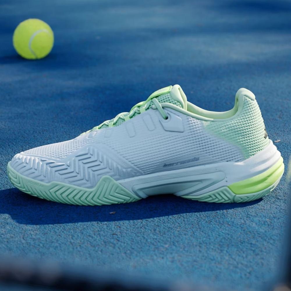 Кроссовки мужские Adidas Barricade 13, Белый/Зеленый/Черный, с системой Torsion (р. 43)