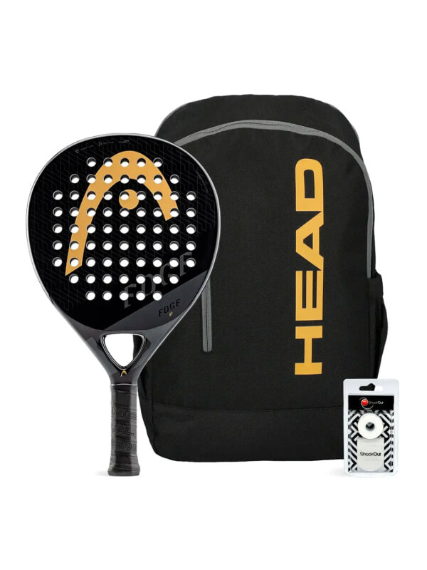 (EU) Набор ракетка Head Edge II Black + Сумка Head Edge Backpack + Овергрип Shockout + Защитная лента