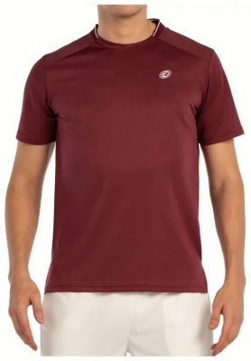 (EU) Футболка мужская Bullpadel Acrux с коротким рукавом, Бордовая (XL)