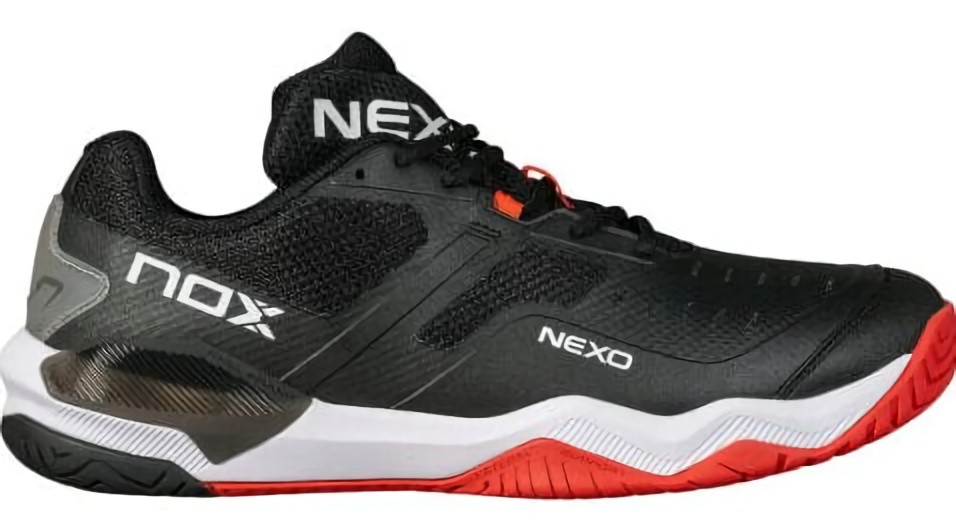 (EU) Кроссовки женские Pickleball Nox Lux Nexo Clak/Red Lava Calpbluxnebr, Чёрные (р. 39)