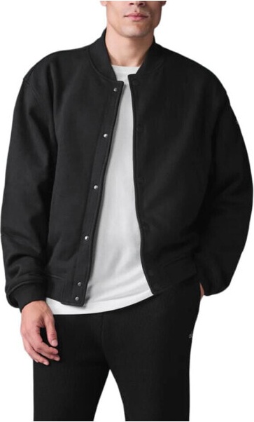 (CN) Бомбер Alo Yoga Renown Varsity Jacket, Чёрный (S)