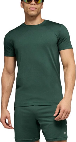 (CN) Футболка с коротким рукавом Alo Yoga Conquer Reform Crewneck Short Sleeve, Зеленая (L)