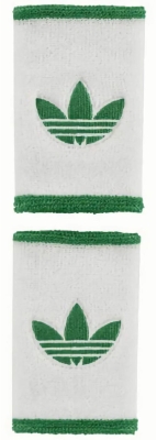 (EU) Напульсник Adidas Tennis, JW8534, Бело-зеленый (L) (2 шт)