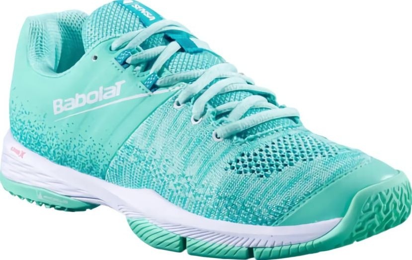(EU) Кроссовки женские Babolat Sensa Turquoise Blue Women 3A1S26A757, Синие (р. 36.5)
