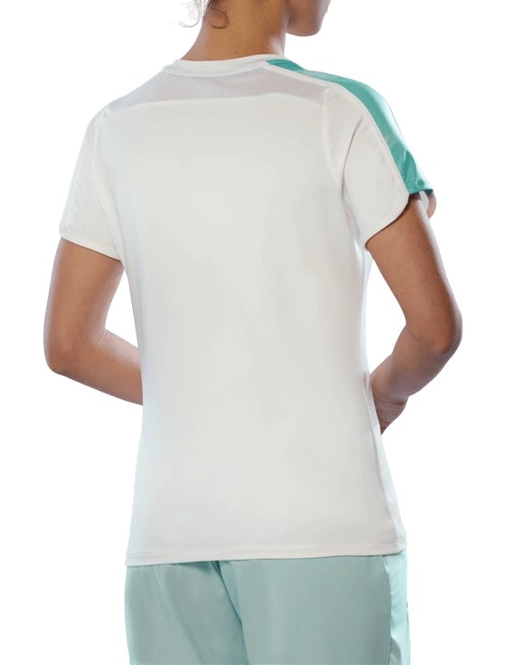 Футболка женская Mizuno Frontier Tee W, Белая/Бирюзовая (XS)