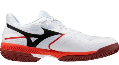 (EU) Кроссовки мужские Mizuno Wave Exceed Court Clay White/Red 61Gc2520, Красные (р. 44.5)