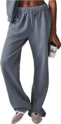 (CN) Брюки женские Alo Yoga Accolade Straight Leg, Серебристые (2XS)
