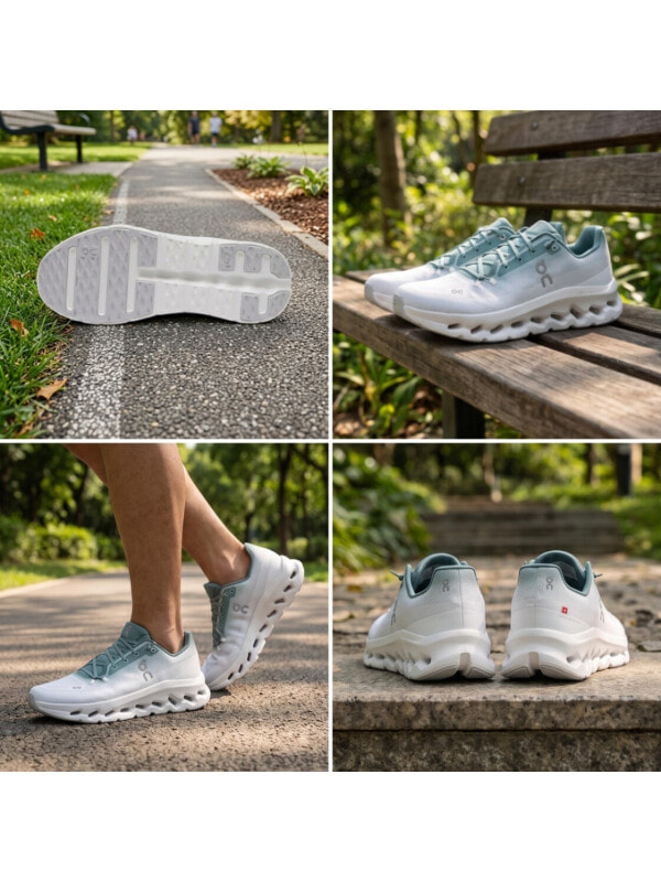 On Cloudtilt Running Shoes Men's Low-top White Green