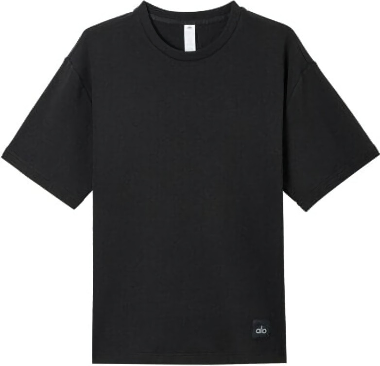 (CN) Футболка мужская Alo Yoga Double Take Short Sleeve, Чёрная (2XL)