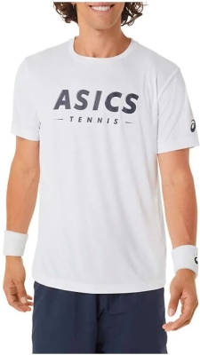 (EU) Футболка мужская Asics Court Tennis Graphic Tee, Белая (S)