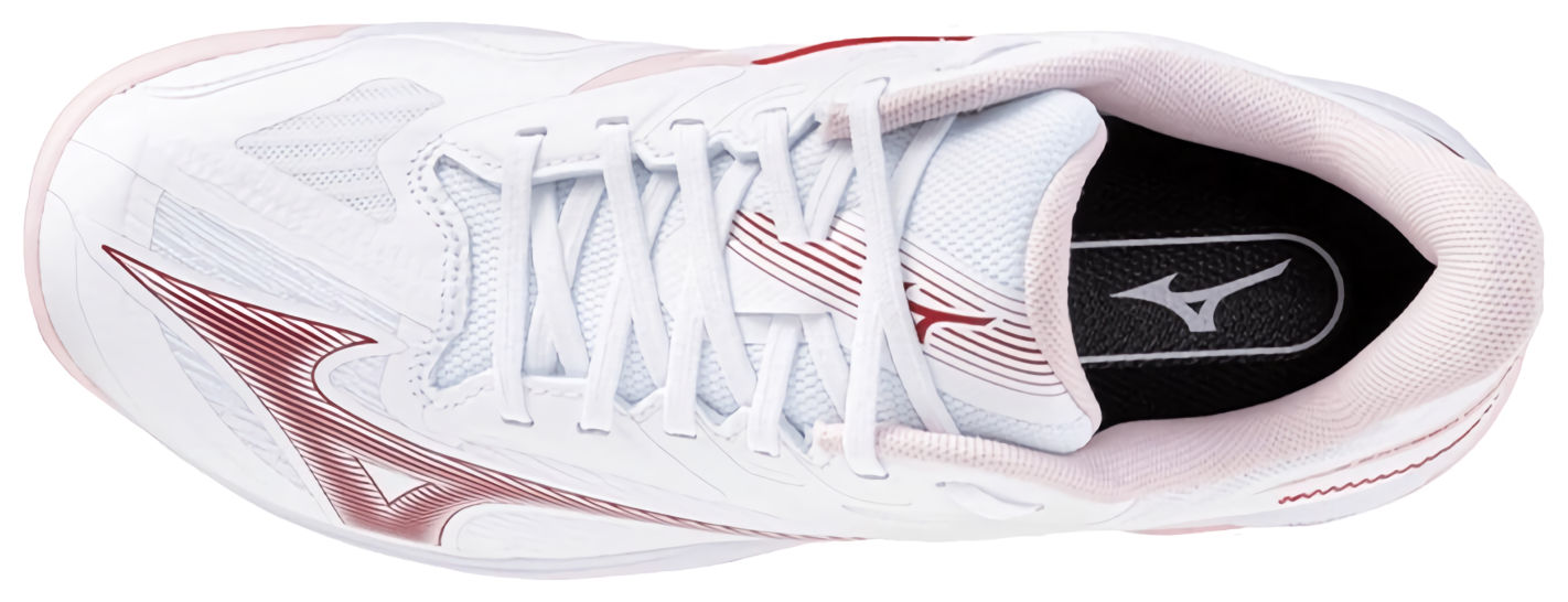 Кроссовки женские Mizuno Wave Exceed Court, Белые/Розовые/Вишневые, с технологией Wave и Enerzy NXT (р. EUR 38.5)