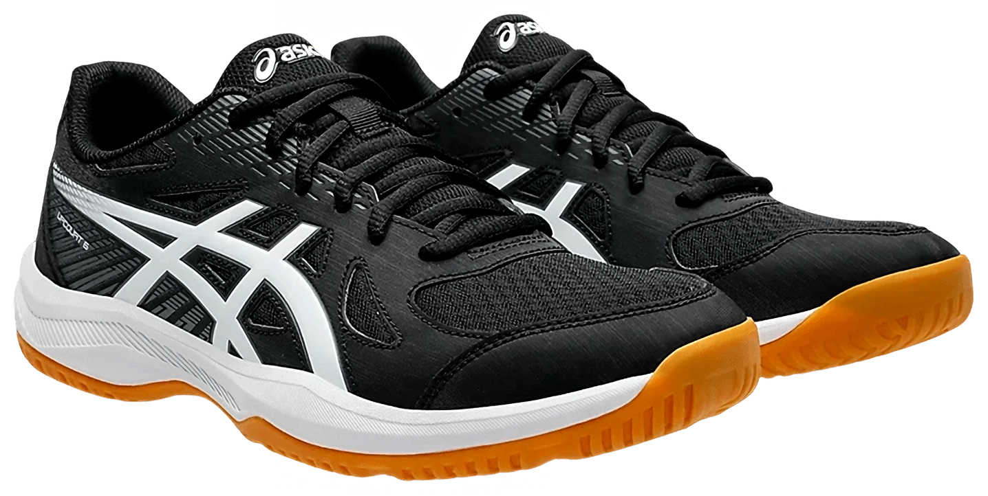 Кроссовки мужские Asics Upcourt 6, Черные/Белые, для тенниса и падела (р. 42)