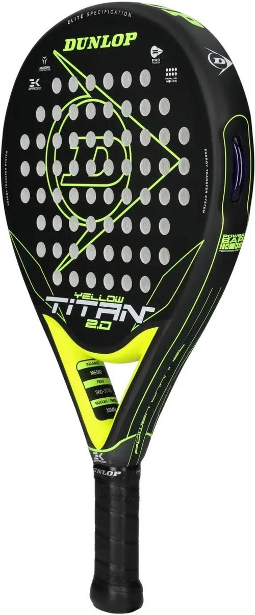(EU) Ракетка для падел тенниса Dunlop Titan 2.0 Yellow