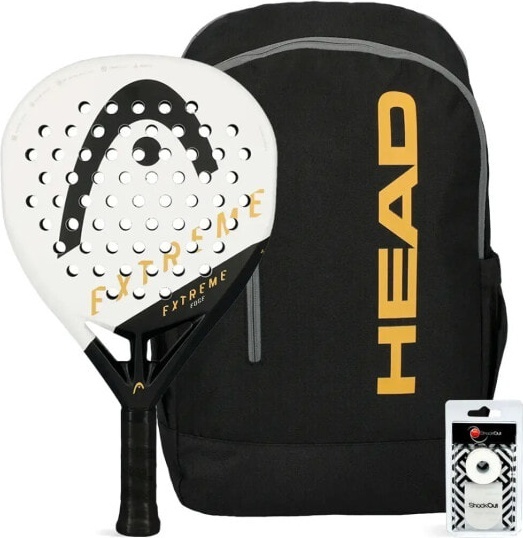 Набор ракетка Head Extreme Edge White + Сумка Head Edge Backpack + Овергрип Shockout + Защитная лента