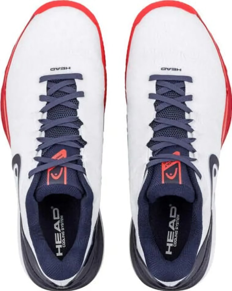 (EU) Кроссовки мужские Head Revolt Pro 5.0 Clay White/Red 273276, Белые (р. 44)