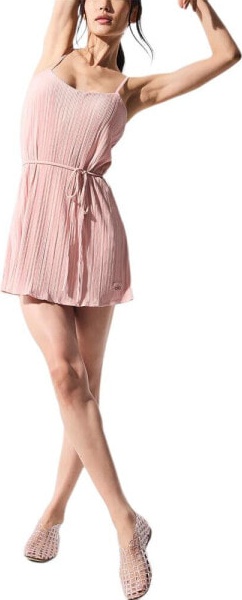 (CN) Платье Alo Yoga Micro Plisse Game On Tennis Dress, Бежевое (L)