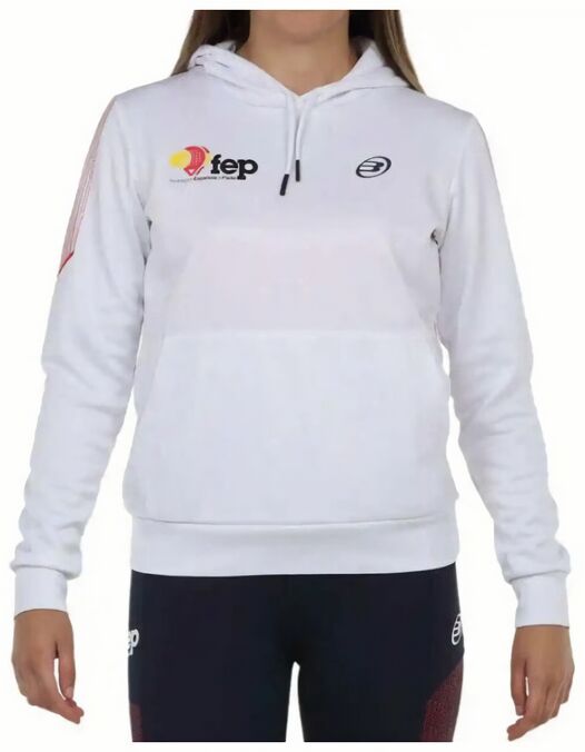 (EU) Толстовка женская Bullpadel Evoca с капюшоном, Белая (XS)
