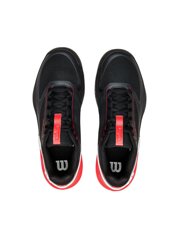 (EU) Кроссовки мужские Wilson Rush Pro 5 Padel Black/Red Wrs338750, Чёрные (р. 40)