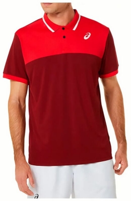 (EU) Поло мужское Asics Court 2041A256, Красное (XL)