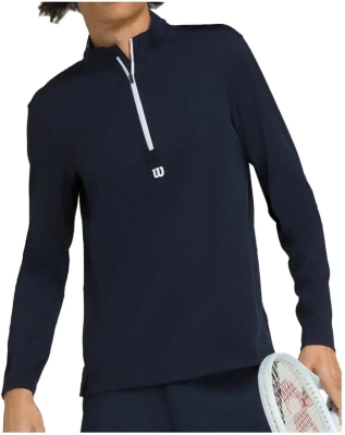 (EU) Ветровка мужская Wilson Elevate Performance Half Zip, Синяя (XL)