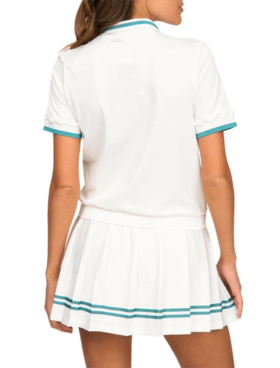 Поло женское Raqueta High-Grade W, Белое/изумрудное (M)