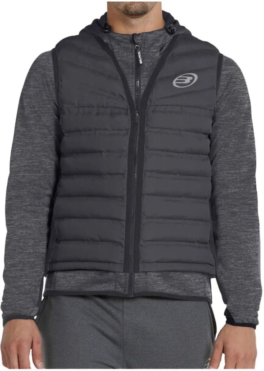(EU) Ветровка мужская Bullpadel Boque Anorack Parka, Чёрная (S)