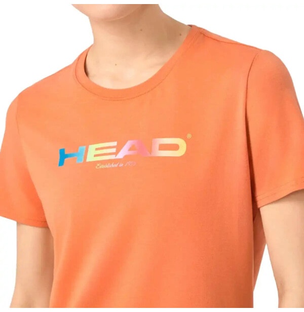 (EU) Футболка женская Head Rainbow, Оранжевая (M)