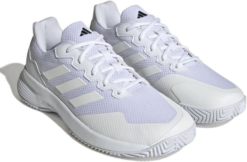 Кроссовки мужские Adidas GameCourt 2 M, Белые/Серебряные (р. 44)