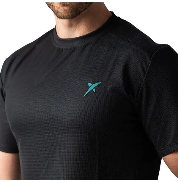 (EU) Футболка мужская Sanz Performance Drop Shot, Чёрная (XL)